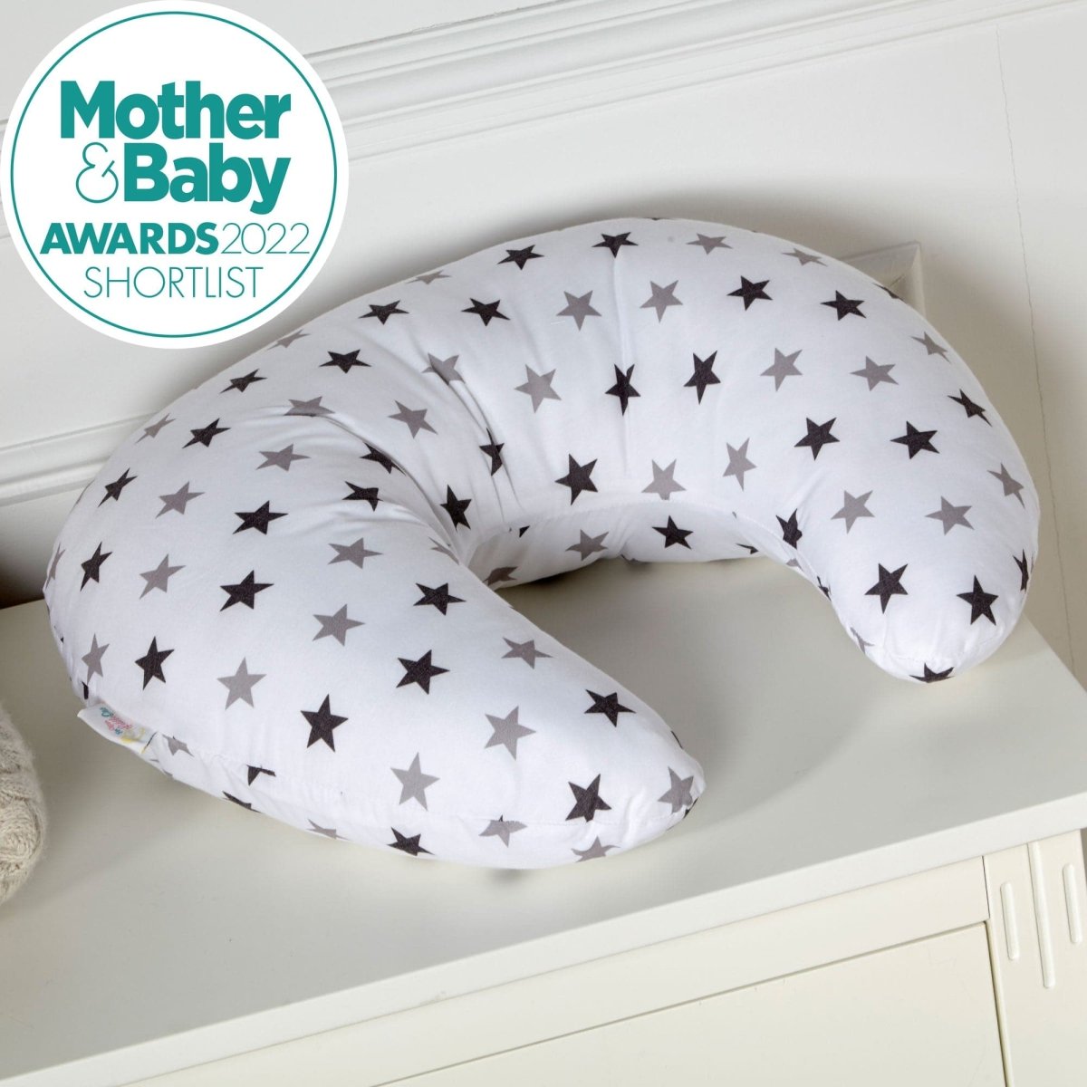 Nursing Pillow Cover – Silver Twinkle, Washable Replacement
