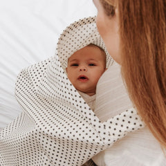 Breastfeeding Cover – Grey Stars, Nursing Apron with Rigid Neckline