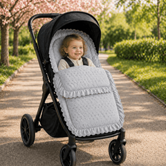 Broderie Anglaise Pushchair Footmuff – Fits All Prams & Buggies