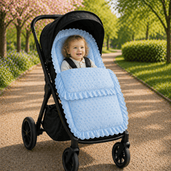 Broderie Anglaise Pushchair Footmuff – Fits All Prams & Buggies