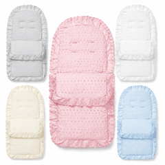 Broderie Anglaise Pushchair Footmuff – Fits All Prams & Buggies