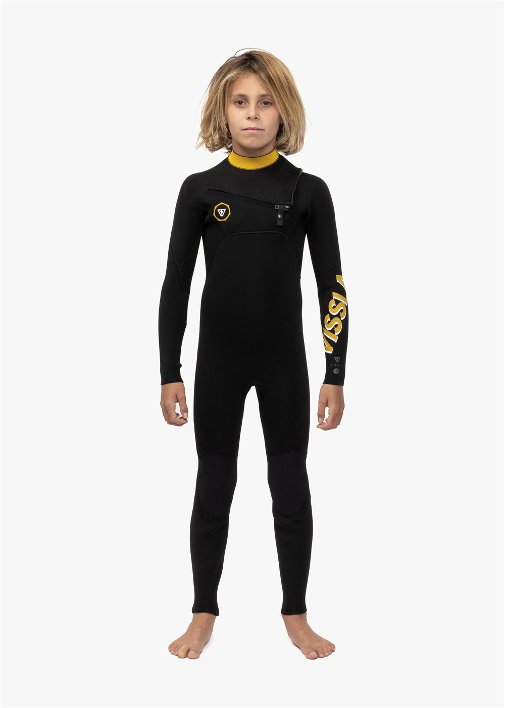 Vissla Boys' 7 Seas 4/3mm Chest Zip Wetsuit, Full Suit