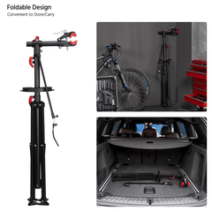 Yaheetech Adjustable Bike Repair Stand – Quick Release Telescopic Workstand with Tool Tray