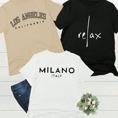 3-Pack Teen Girls' City Graphic T-Shirts – Trendy & Casual