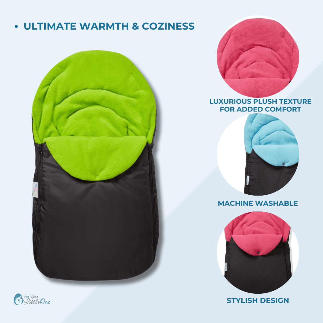 Universal Car Seat Footmuff – Fits 3 & 5 Point Harnesses, Cosy Toes
