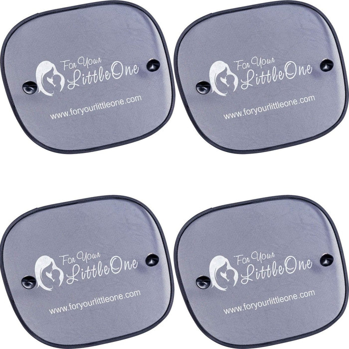 Car Window Sun Shades 4 Pack, Suction Fit for Rear Windows