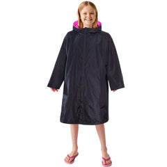 Changing Robe Kids' Unisex Hooded Coat Black Pink Windproof Winter