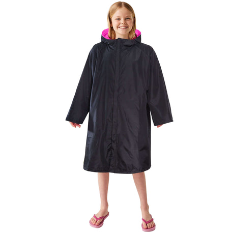Changing Robe Kids' Unisex Hooded Coat Black Pink Windproof Winter