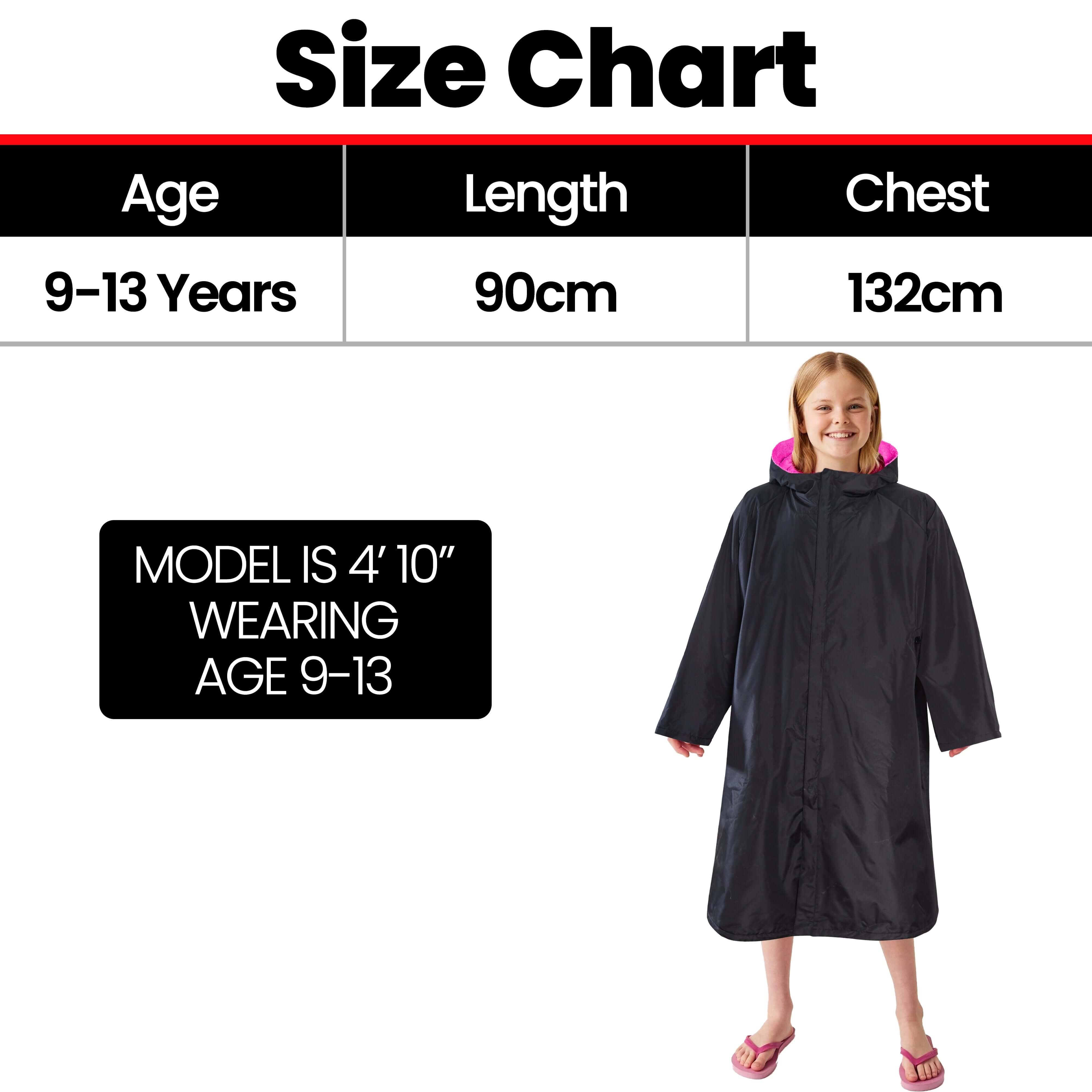 Changing Robe Kids' Unisex Hooded Coat Black Pink Windproof Winter