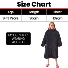 Changing Robe Kids' Unisex Hooded Coat Black Pink Windproof Winter