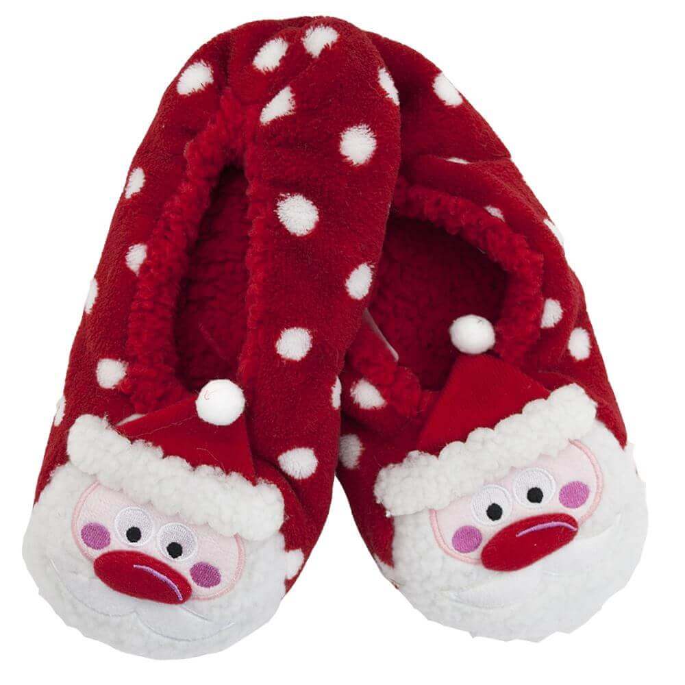 Women's Christmas Slipper Socks Reindeer Santa Design Non Slip Grips Super Soft Non-Slip Indoor Sock