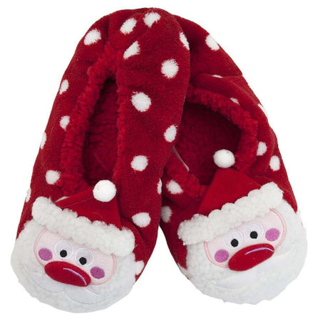 Women's Christmas Slipper Socks Reindeer Santa Design Non Slip Grips Super Soft Non-Slip Indoor Sock