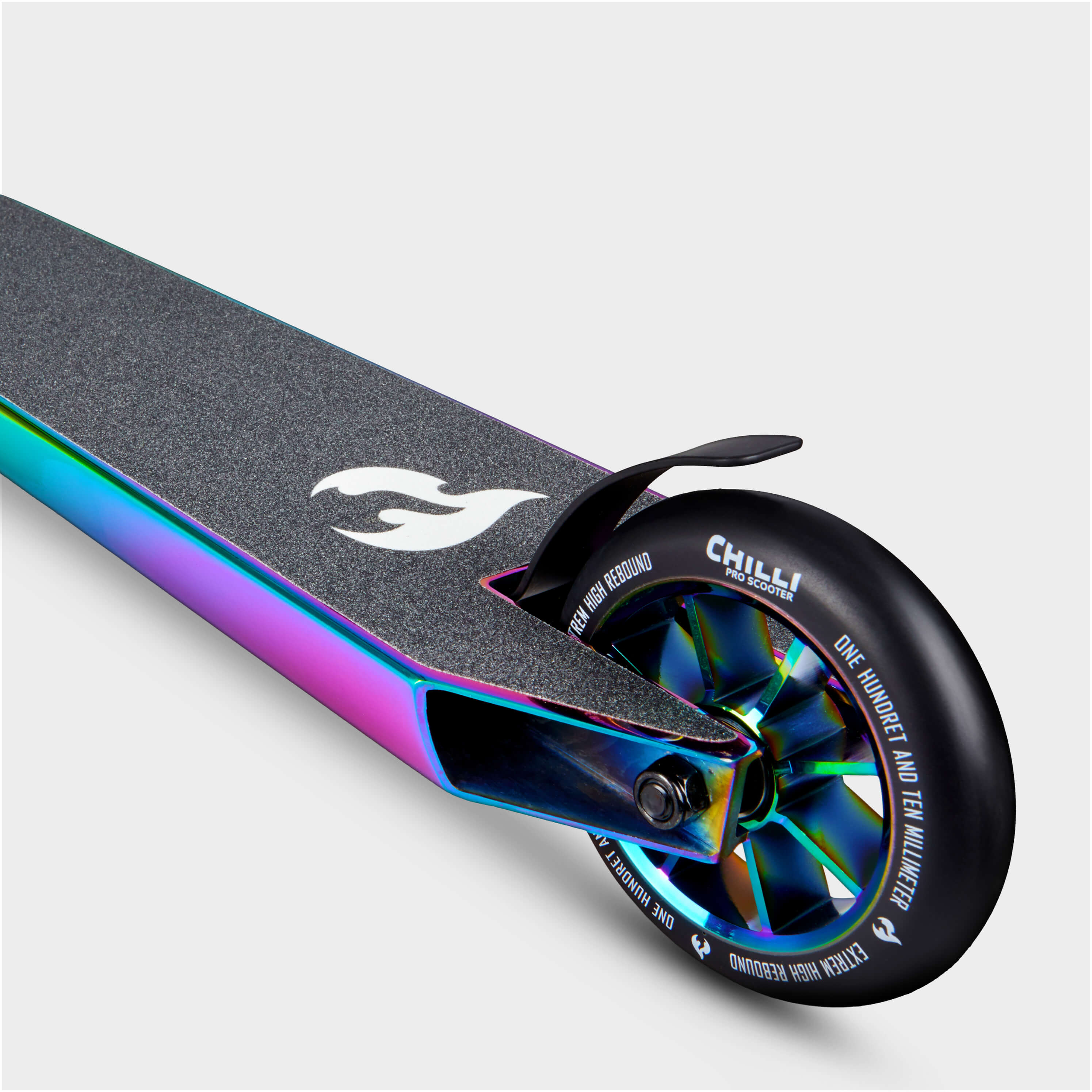 Chilli Rocky Stunt Scooter – Oil Slick Neochrome, Ages 5–9