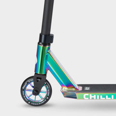 Chilli Rocky Stunt Scooter – Oil Slick Neochrome, Ages 5–9