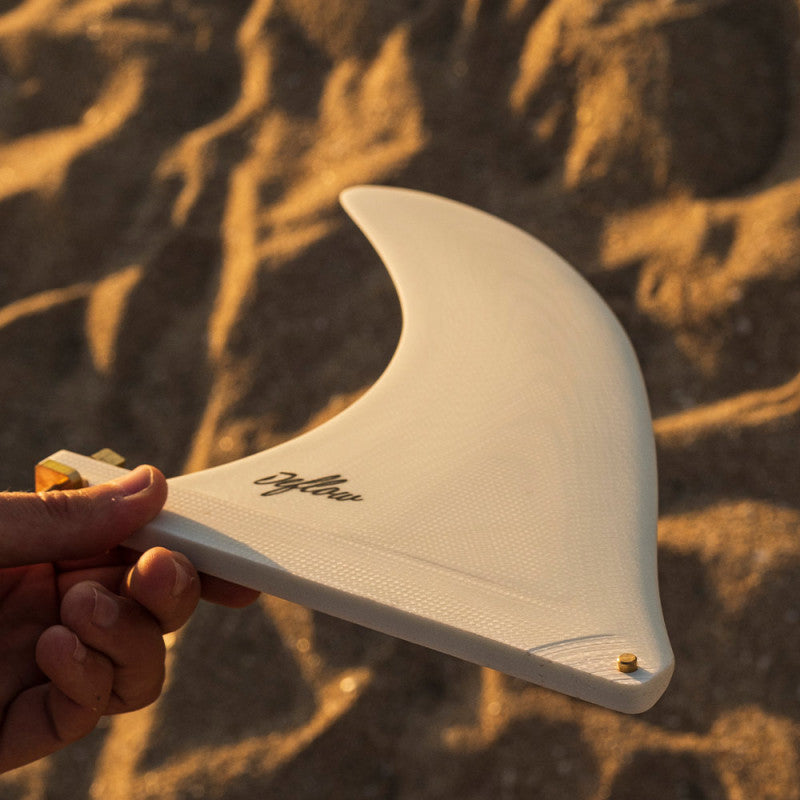 Deflow Cream Longboard Single Fin, Fibreglass, 7.5 to 10.5in