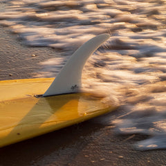 Deflow Cream Longboard Single Fin, Fibreglass, 7.5 to 10.5in
