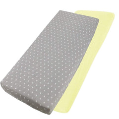 Crib Fitted Sheets 40x90cm – Jersey Cotton, Pack of 2