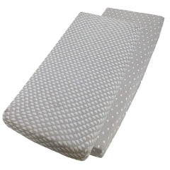 Crib Fitted Sheets 40x90cm – Jersey Cotton, Pack of 2