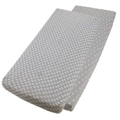Crib Fitted Sheets 40x90cm – Jersey Cotton, Pack of 2