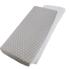 Crib Fitted Sheets 40x90cm – Jersey Cotton, Pack of 2