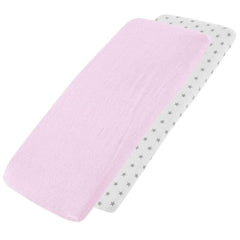 Crib Fitted Sheets 40x90cm – Jersey Cotton, Pack of 2