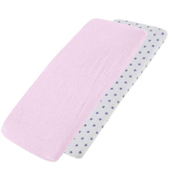Crib Fitted Sheets 40x90cm – Jersey Cotton, Pack of 2