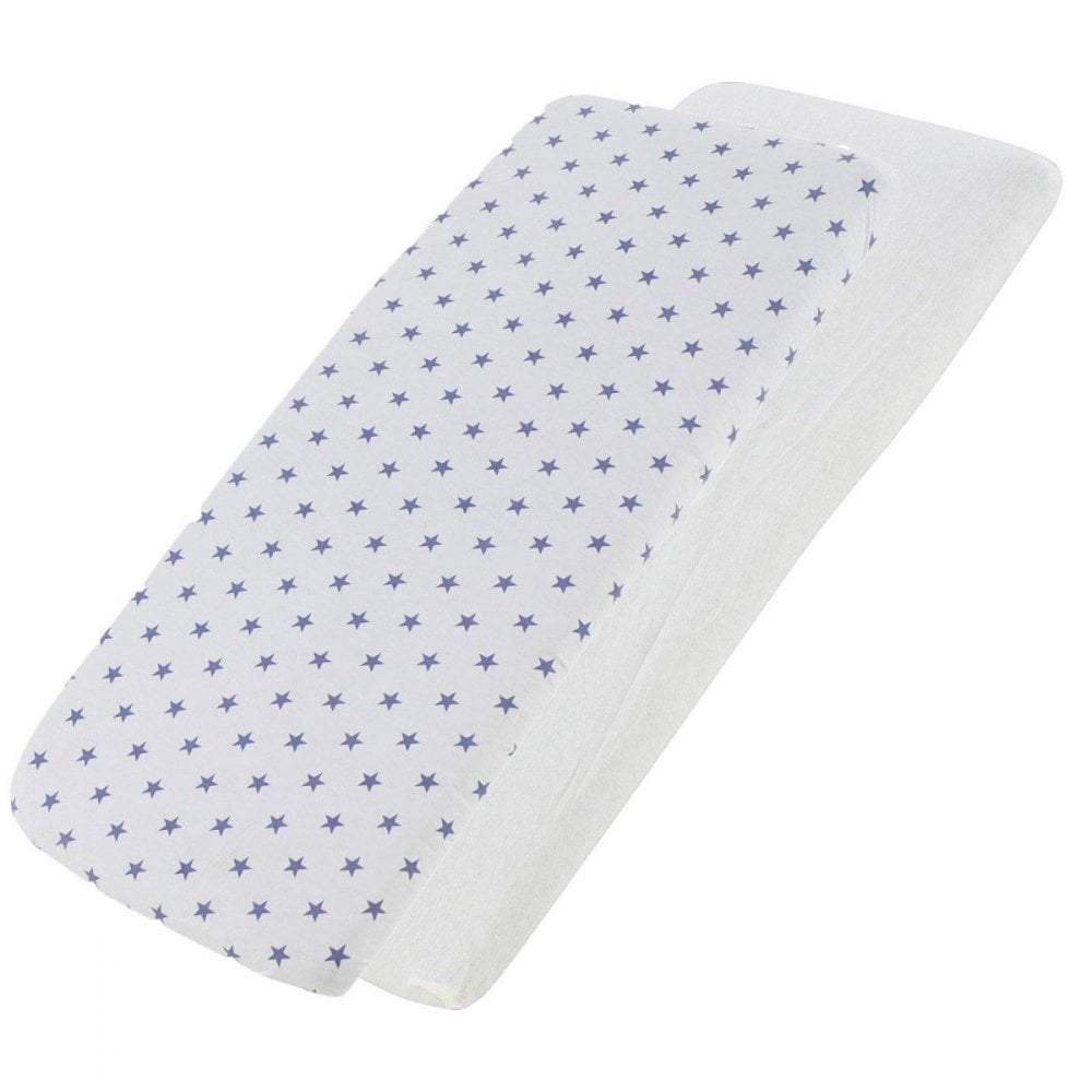 Crib Fitted Sheets 40x90cm – Jersey Cotton, Pack of 2