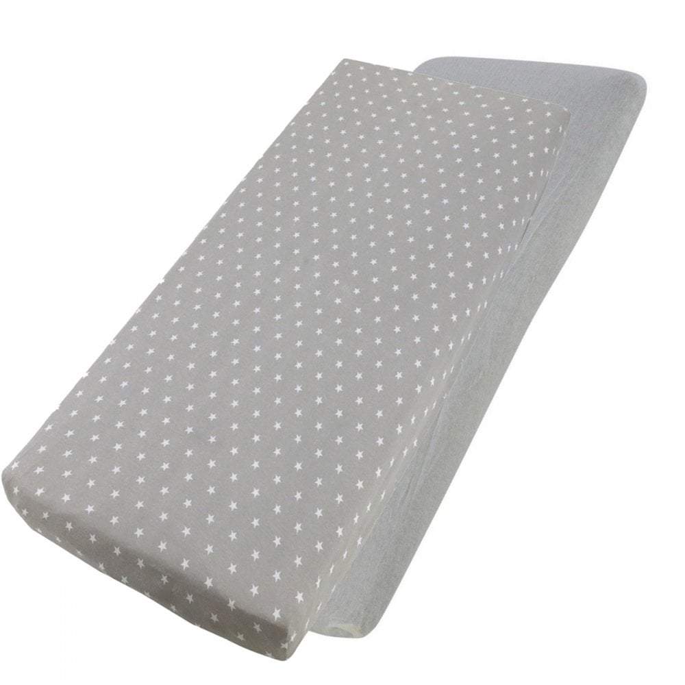 Crib Fitted Sheets 40x90cm – Jersey Cotton, Pack of 2