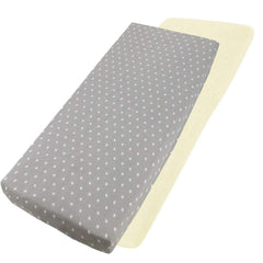 Crib Fitted Sheets 40x90cm – Jersey Cotton, Pack of 2