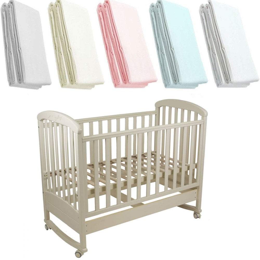 Crib Fitted Sheets 40x90cm – Jersey Cotton, Pack of 2