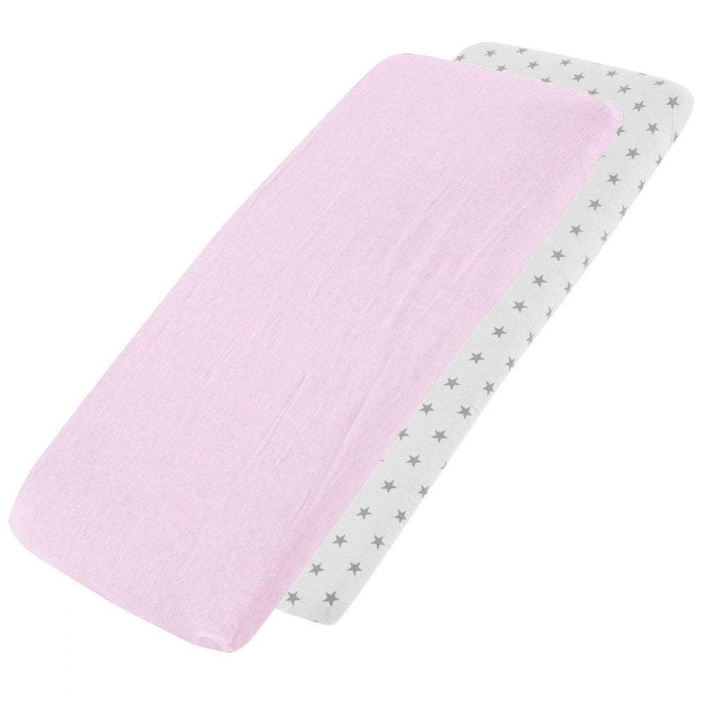 Crib Fitted Sheets 40x90cm – Jersey Cotton, Pack of 4