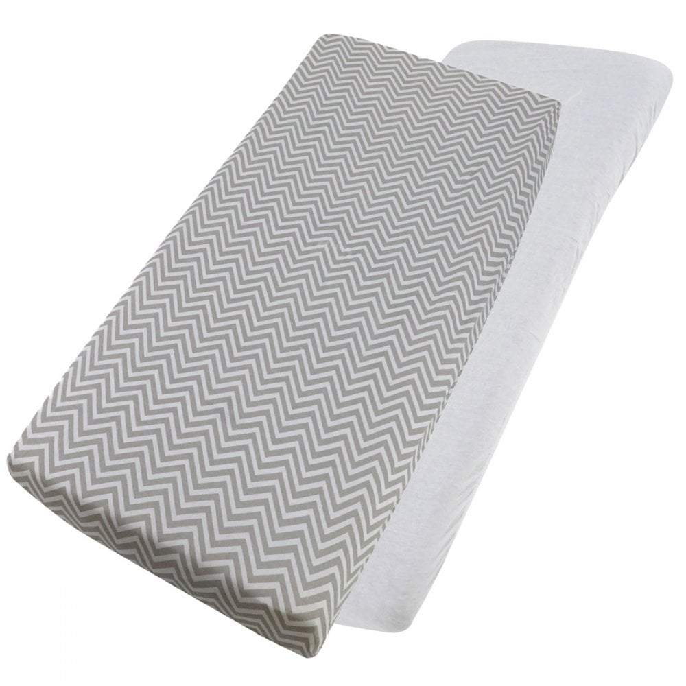 Crib Fitted Sheets 40x90cm – Jersey Cotton, Pack of 4