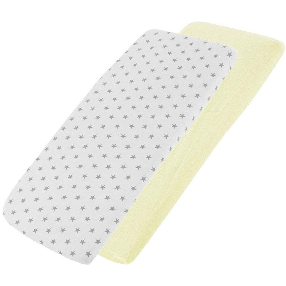 Crib Fitted Sheets 40x90cm – Jersey Cotton, Pack of 4