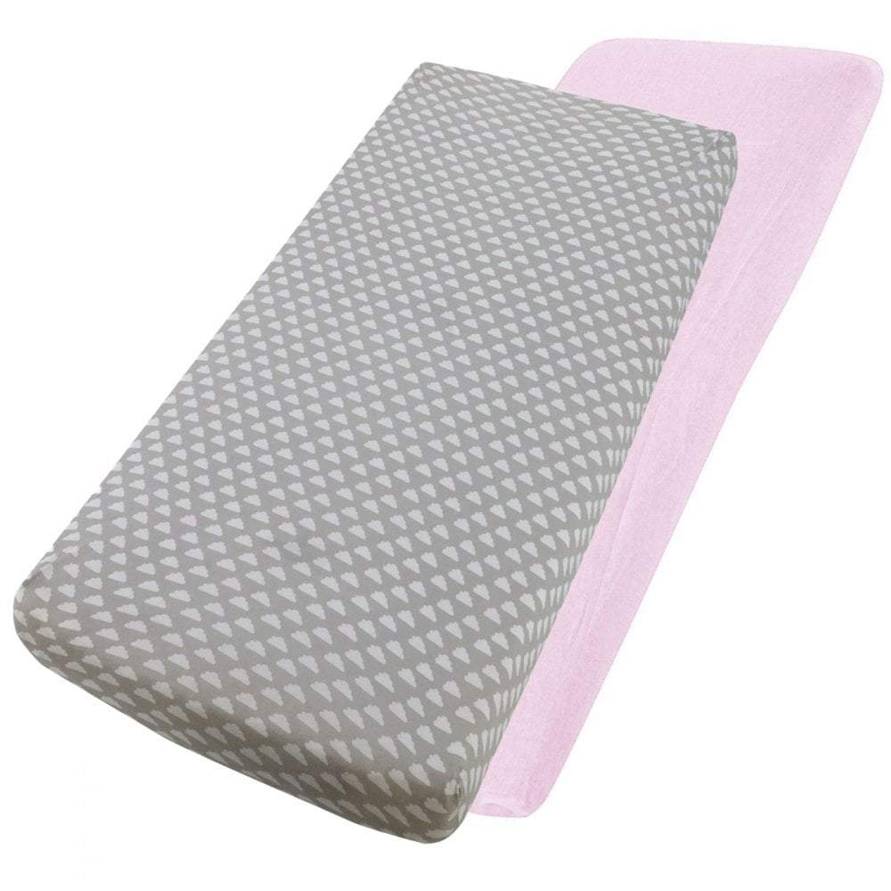 Crib Fitted Sheets 40x90cm – Jersey Cotton, Pack of 4