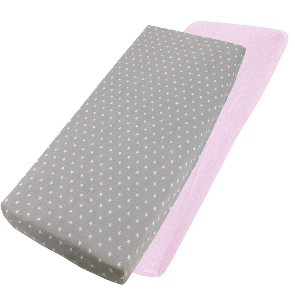 Crib Fitted Sheets 40x90cm – Jersey Cotton, Pack of 4