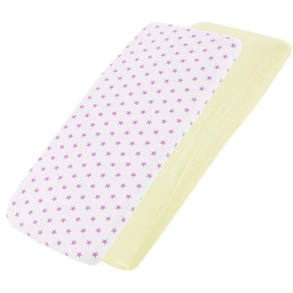 Crib Fitted Sheets 40x90cm – Jersey Cotton, Pack of 4