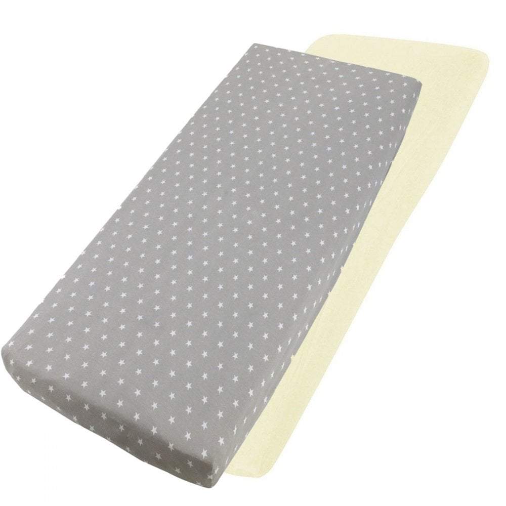 Crib Fitted Sheets 40x90cm – Jersey Cotton, Pack of 4