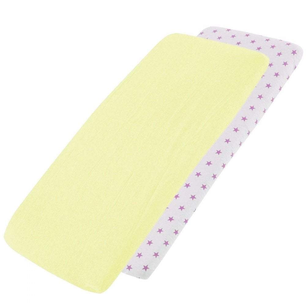 Crib Fitted Sheets 40x90cm – Jersey Cotton, Pack of 4
