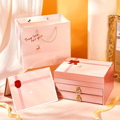 20-Piece True Love Deer Makeup Gift Set – Nude Orange & Pink Tones