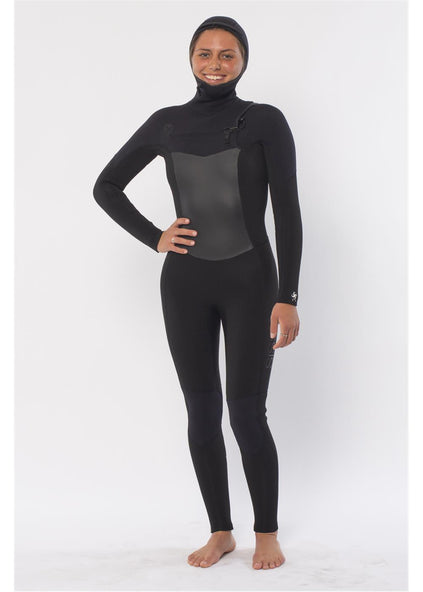 Sisstrevolution Women's 7 Seas 6/5mm Hooded Wetsuit, Chest Zip