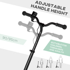 HOMCOM 120W Kids' Electric Scooter – Adjustable Height & Battery Display