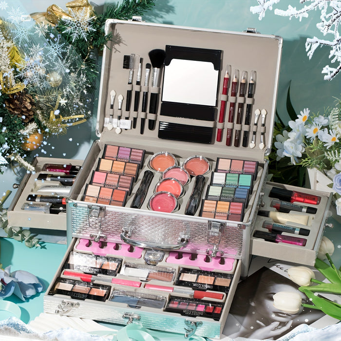 Silvery Multi-Function Makeup Set, 48-Color Eyeshadow & Full Beauty Kit, image 2