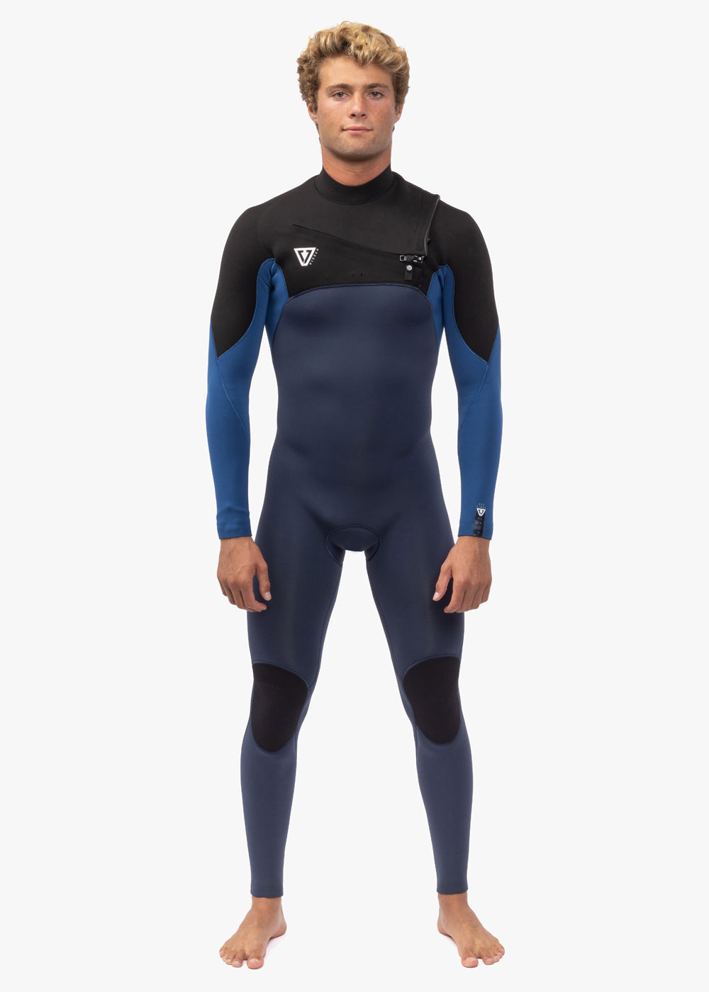 Vissla Men's 7 Seas Comp 4/3mm Chest Zip Wetsuit, Full Suit