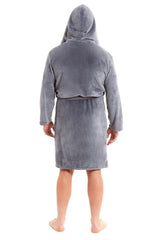 Olivia Rocco Men's Hooded Fleece Dressing Gown