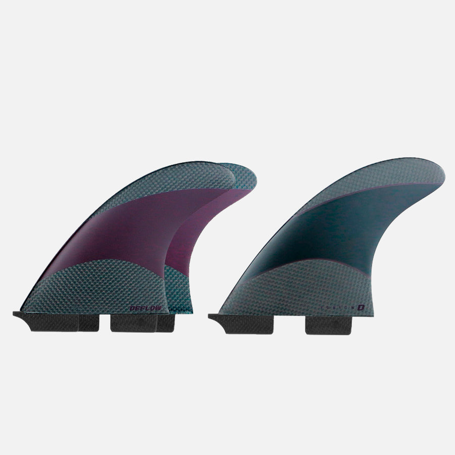 Deflow Fusion Thruster Fins, Carbon Three-Fin Set