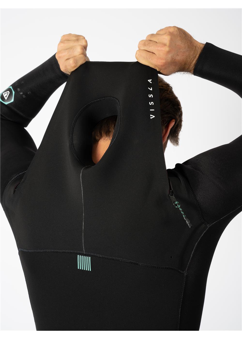 Vissla Men's New Seas 4/3mm V-Zip Wetsuit, Full Suit