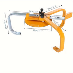 Heavy-Duty Steel Wheel Clamp Lock – 33.02cm-38.1cm Anti-Theft Protection for Cars, Vans & Trailers