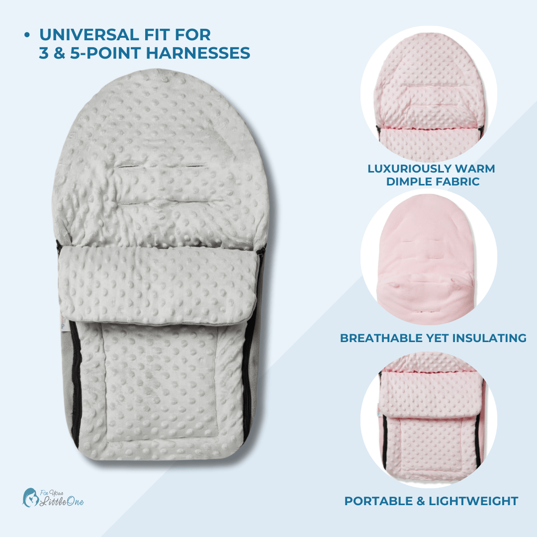 Dimple Car Seat Footmuff – Universal, 3 & 5 Point Harnesses