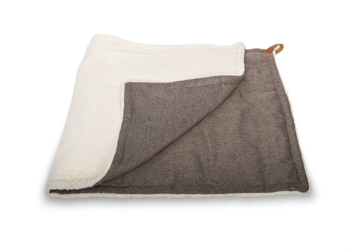 Ralph & Co Lincoln Tweed & Faux Fur Reversible Dog Blanket