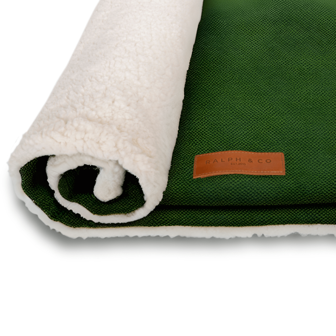 Ralph & Co Richmond Green Stonewashed & Sherpa Dog Blanket